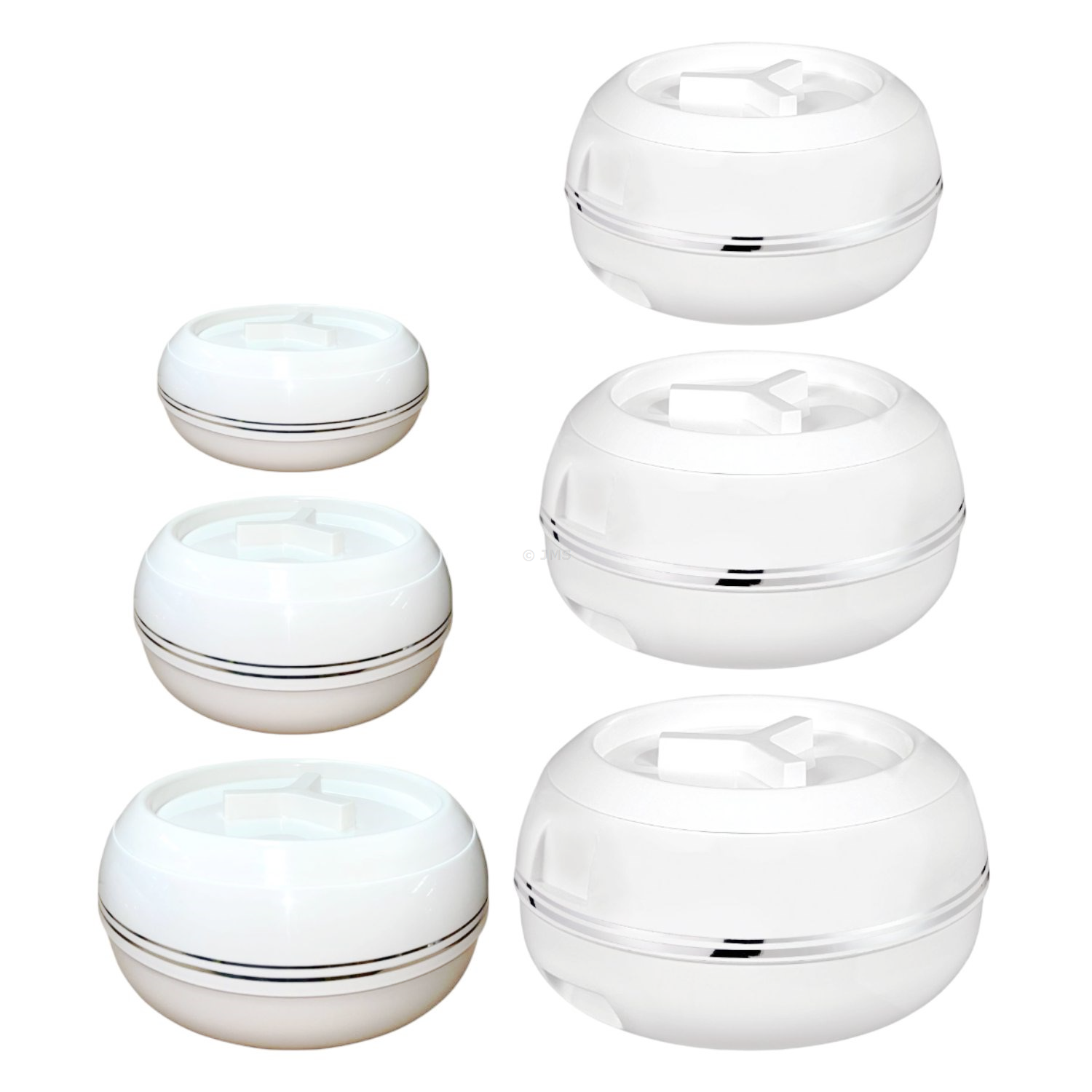 Insulated White Hot Pot Food Warmer Casserole | Food Storage & Serving Container | 1500 ml – 10000 ml | Keeps Food Hot & Fresh