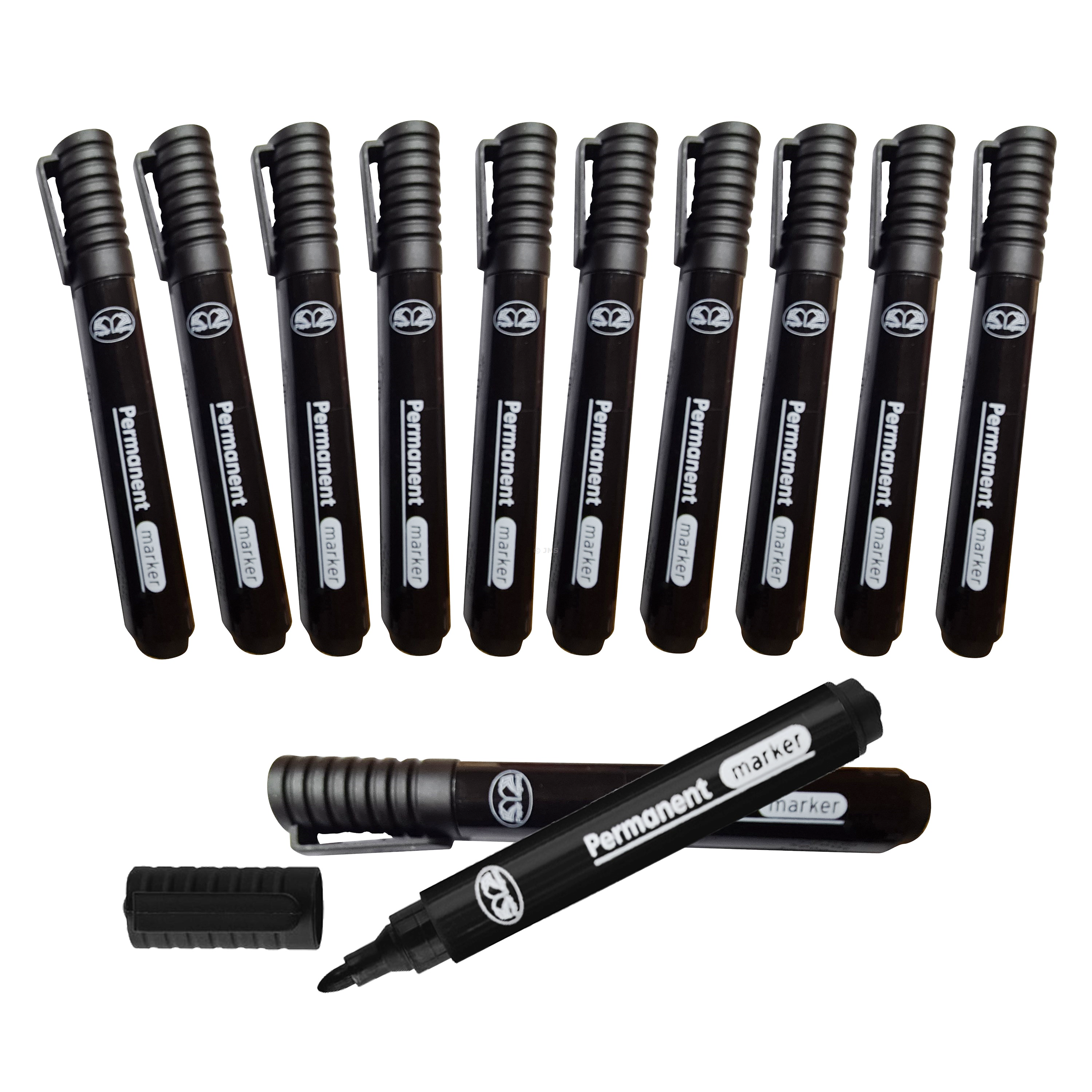 [Box of 1000] BLACK Permanent Marker Pens Quick-Drying Waterproof Ink Fine Writing Marker for Home Office School & Industrial Use