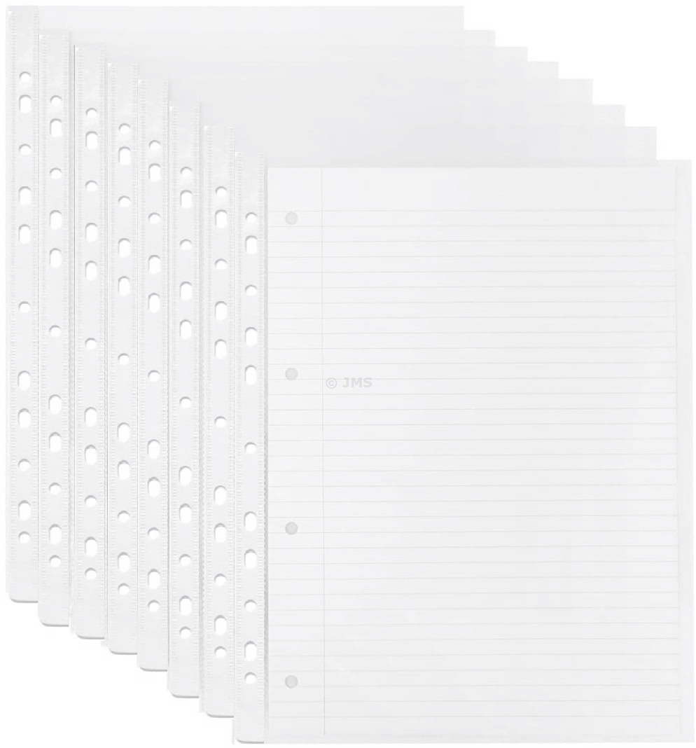 4000 x A4 Clear Punched Plastic Document Pockets – 25 Micron Transparent Sheet Protectors for Files & Binders