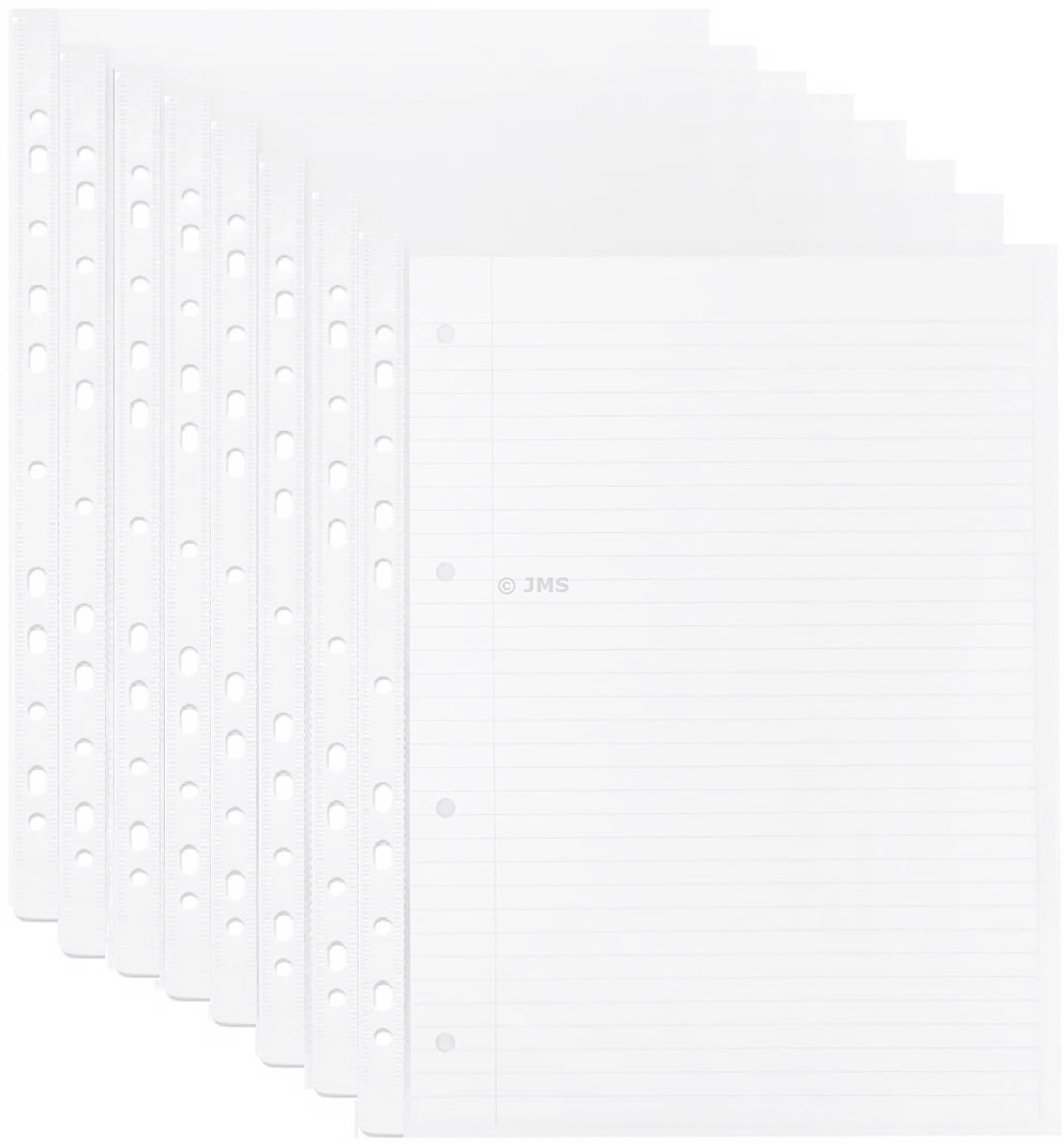 A4 Punched Pocket Sheet Protectors – 60 Microns Transparent Plastic Files for Binders & Folders (2400 Sheets)