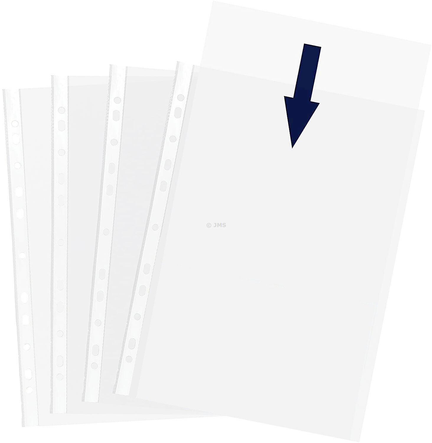 A4 Punched Pocket Sheet Protectors – 80 Microns Transparent Plastic Files for Binders & Folders (2400 Sheets)