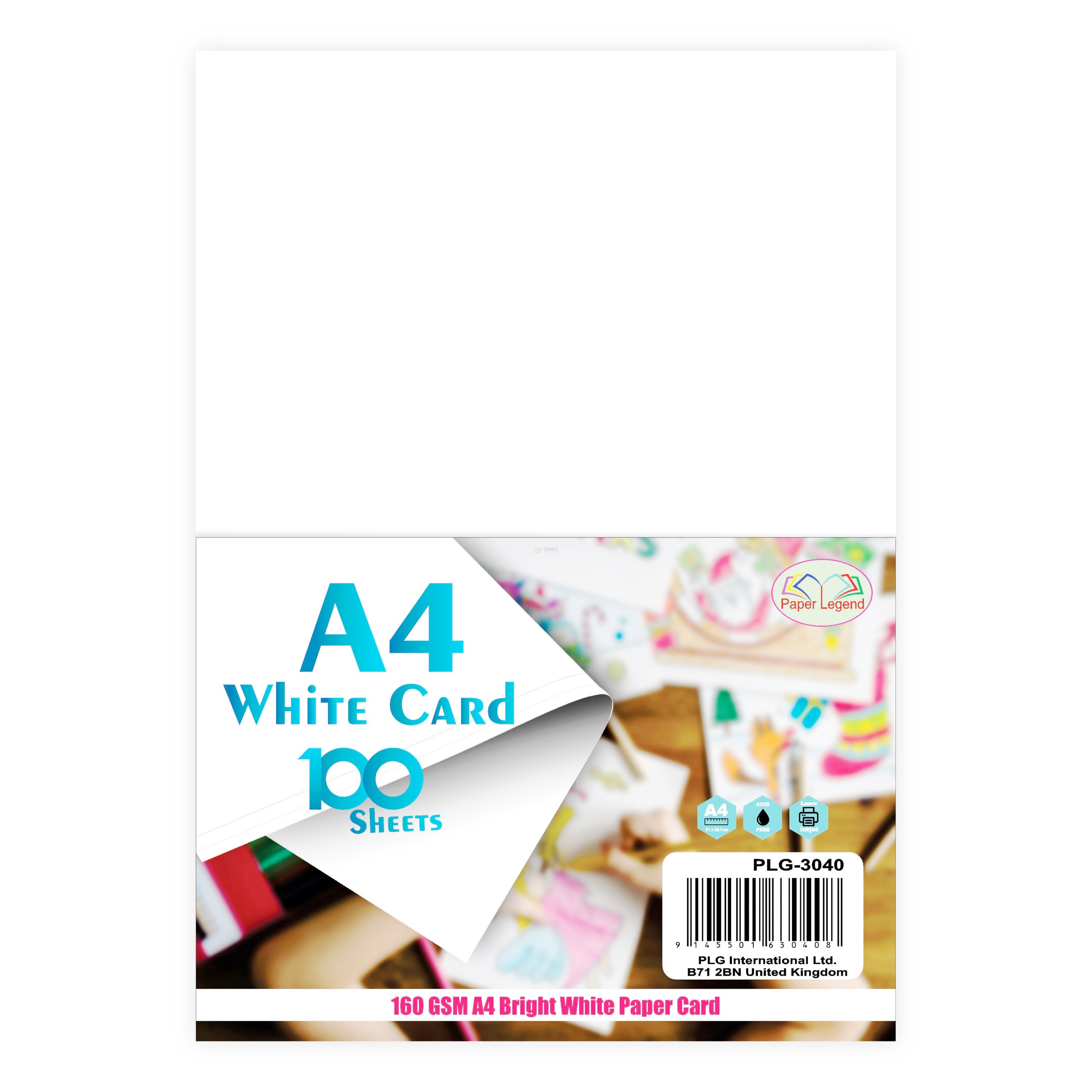 A4 White Card – 160 GSM Bright White Cardstock, 1200 Sheets BULK PACK | Premium Craft, Printing & Art Paper