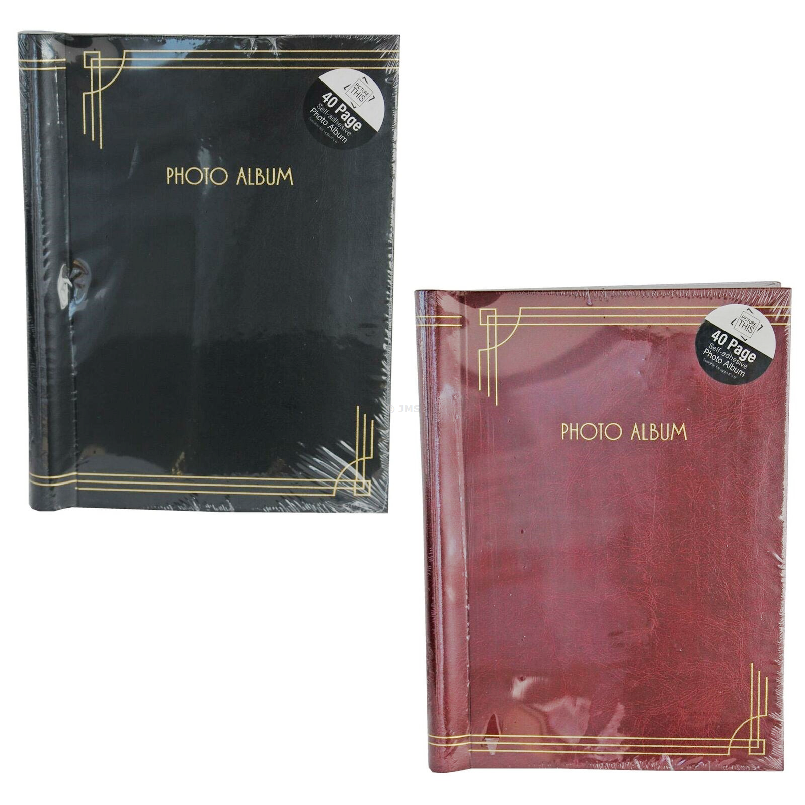 Self Adhesive Photo Album - 40 S/A Pages Red or Black