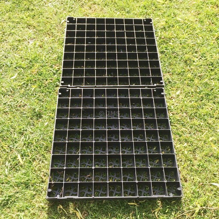 12 x Grass Grids Black Plastic Paver Base Greenhouse Deck Path Turf Lawn Gravel Shed Garden