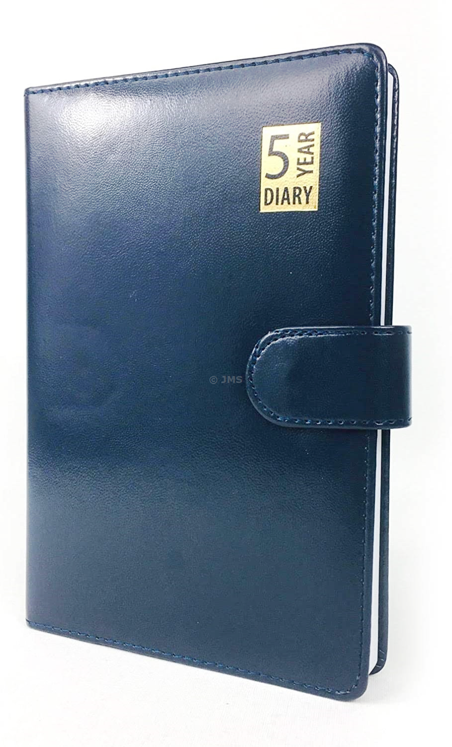 A5 Size 5 Years Undated Diary Leather Bound with Magnetic Lock - Blue
