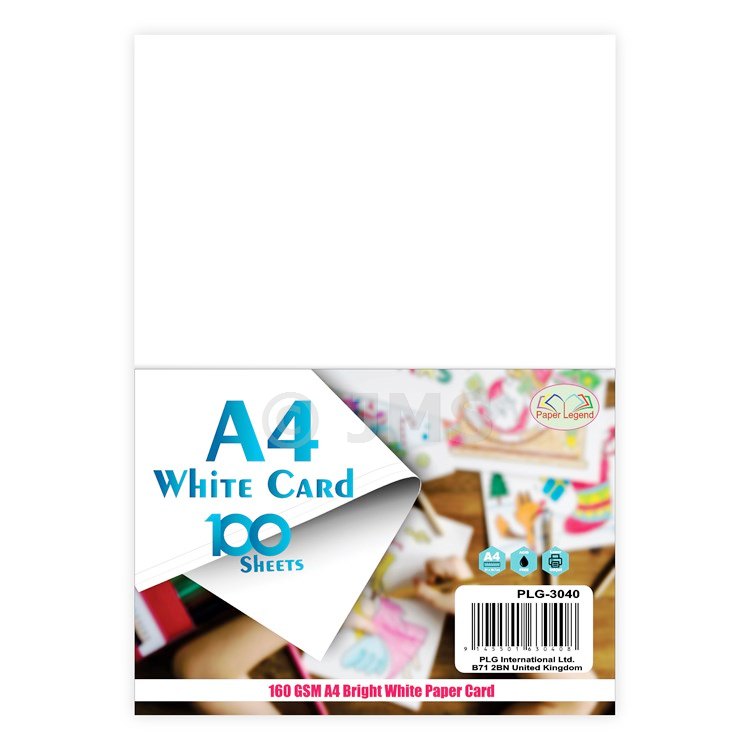 A4 White Card 100 Sheets 160 gsm Thick Printing Paper Lasers Inkjets Copiers