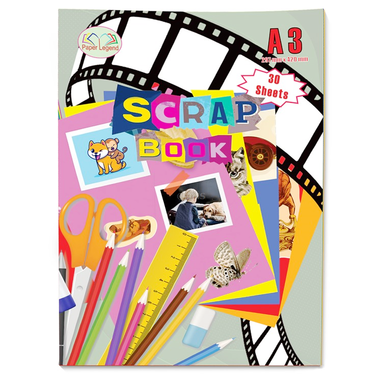 A3 Scrapbook 30 Sheets Art Craft Family Keepsake Photo Album Front Cover Card Book