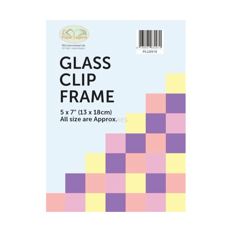 5 x7  [13x18cm] Glass Clip Frame Frameless Photo Poster Frame Wall Mountable Landscape Portrait Home Office