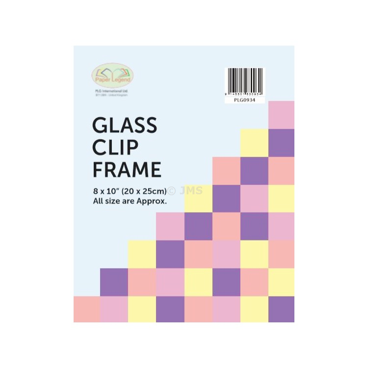 8 x10  [20x25cm] Glass Clip Frame Frameless Photo Poster Frame Wall Mountable Landscape Portrait Home Office