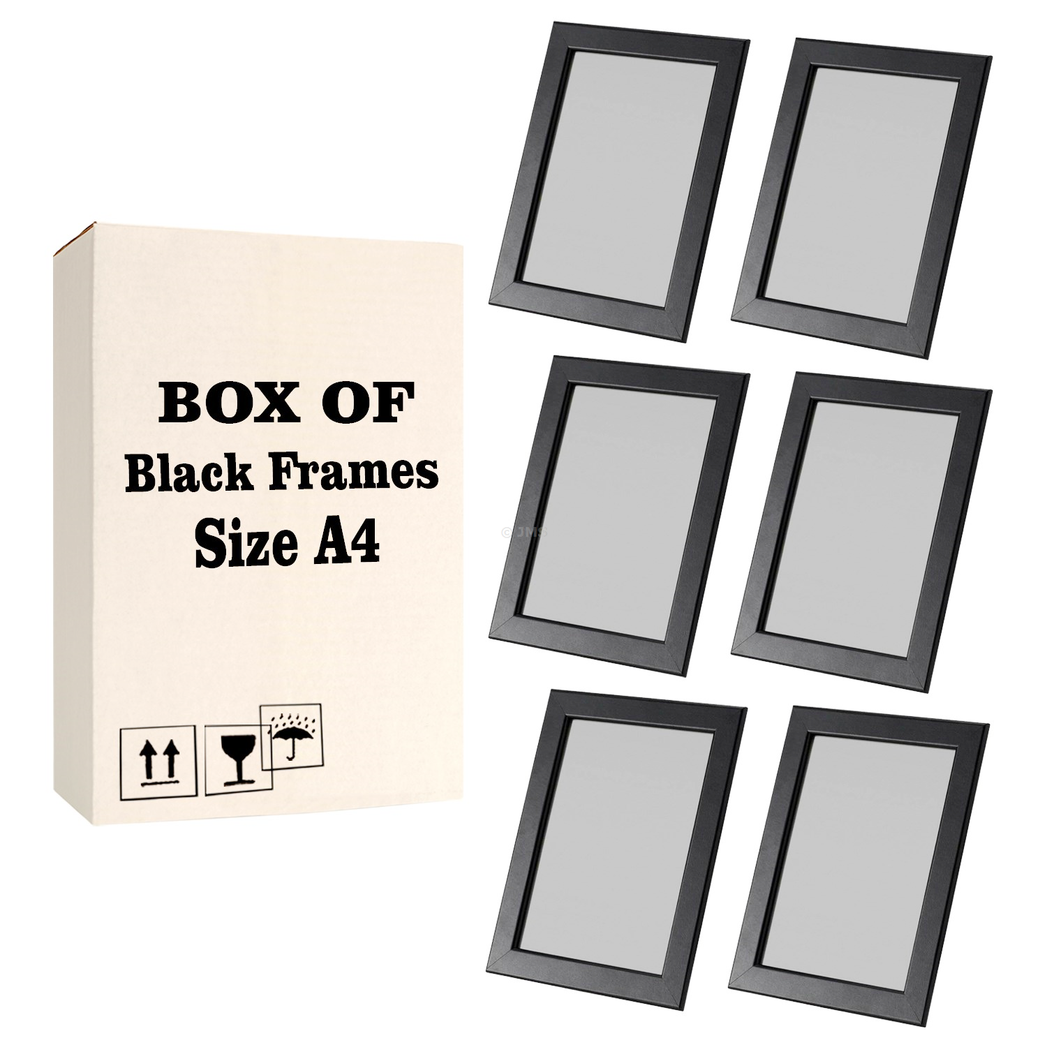 [Set of 24] Black Styrene Photo Picture Frame A4 (21 x 29.7cm) Certificate Frames Wall Mountable Poster Art