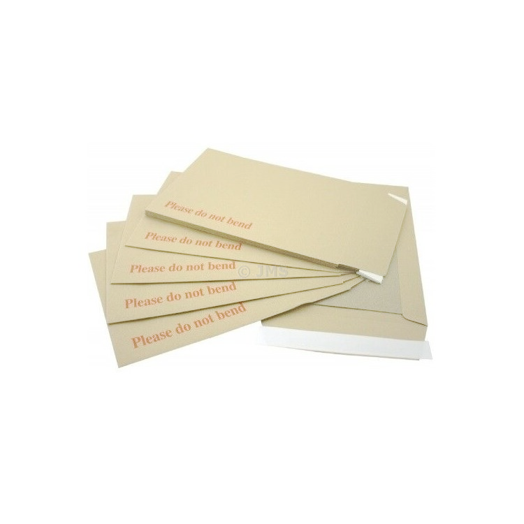 C5 Please Do Not Bend Envelopes Hard Cardboard Back Peel & Seal Manilla Brown 120 gsm