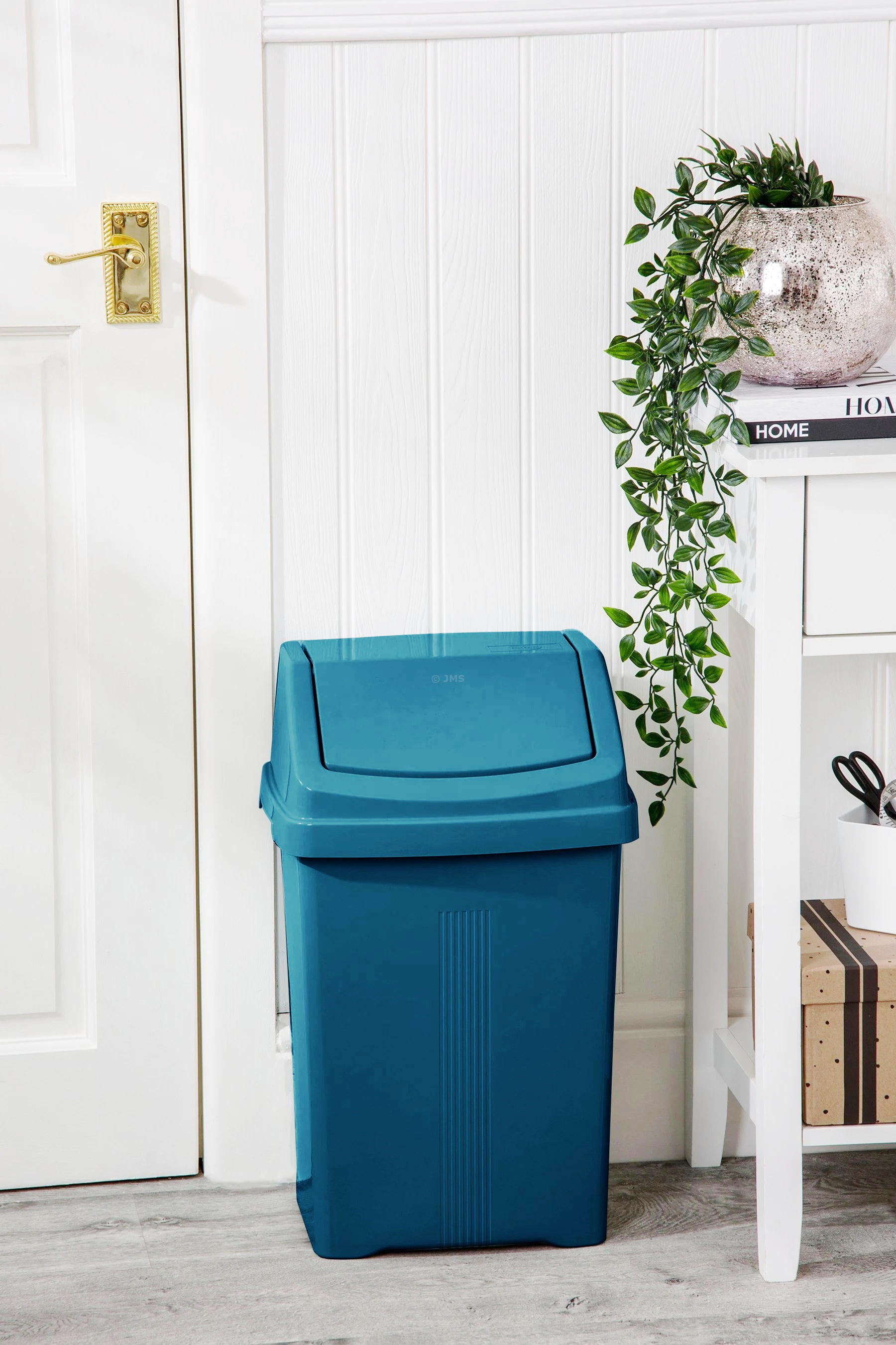 Casa 25L Swing Bin Navy Refused Waste Dustbin Rubbish Home Office Bathroom