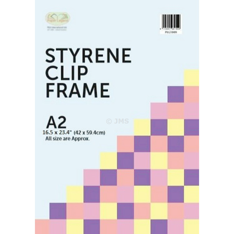 A2 [42x59.4cm] Styrene Clip Frame Frameless Photo Poster Frame Wall Mountable Landscape Portrait Home Office