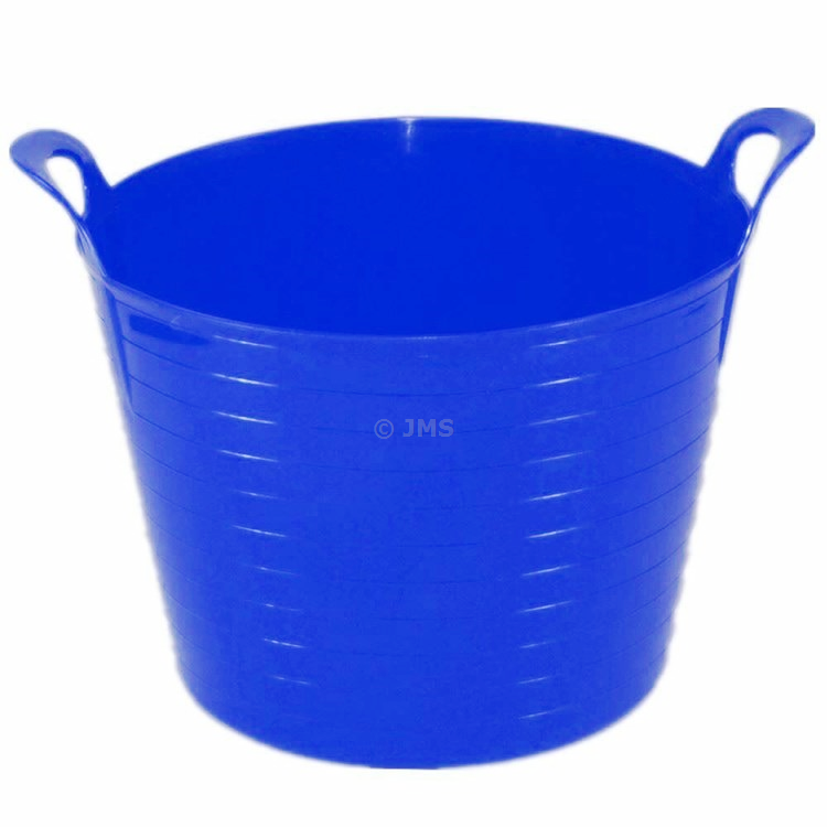2 x 42 Litre Large Flexi Tub Garden Flexible Storage Colour Bucket Basket ORANGE 
