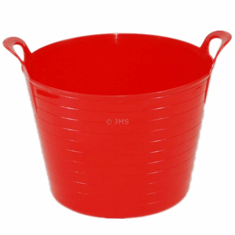 20L RED Flexi Tub Flexible Storage Builders Bucket Home Garden Animal Feed Storage