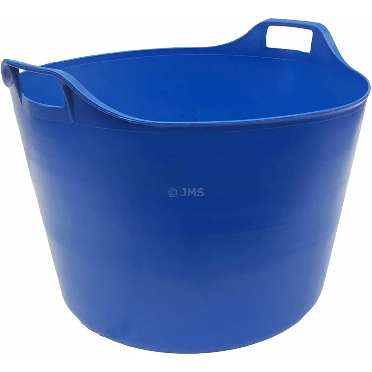  75L BLUE Flexi Tub Extra Large Flexible Storage Builders Bucket Home Garden Animal Feed Storage