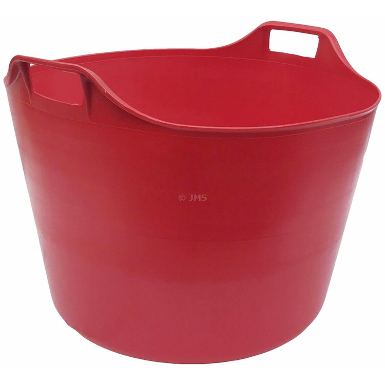 75L RED Flexi Tub Extra Large Flexible Storage Builders Bucket Home Garden Animal Feed Storage