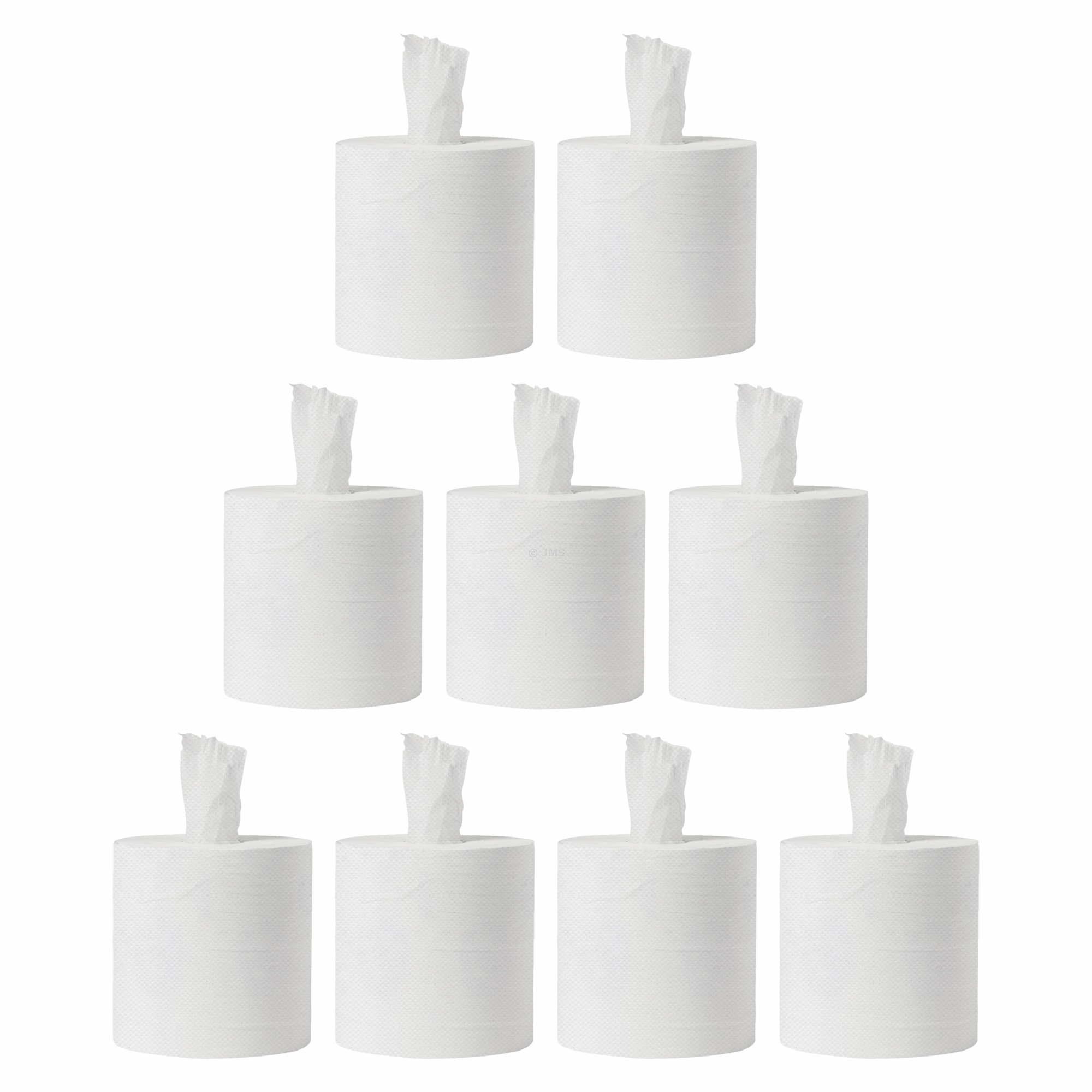 Jumbo White Kitchen Rolls (2 Ply, 34gsm Paper, 8  x 8 , 525 Pulls) : 9 Units