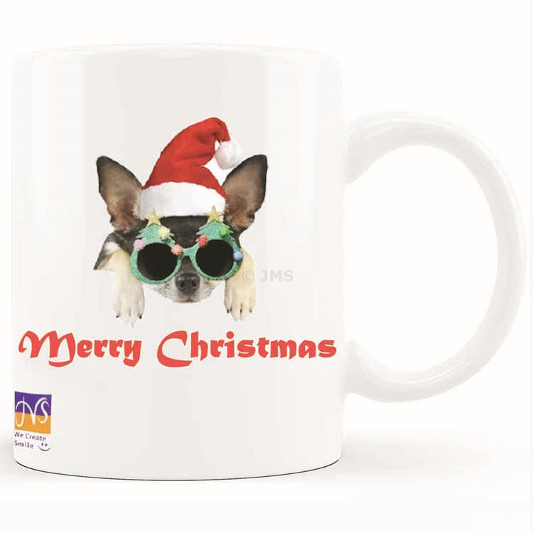 Chihuahua Dog Mugs Coffee Tea Mug Pet Lover Novelty Gift Home Office - Merry Christmas