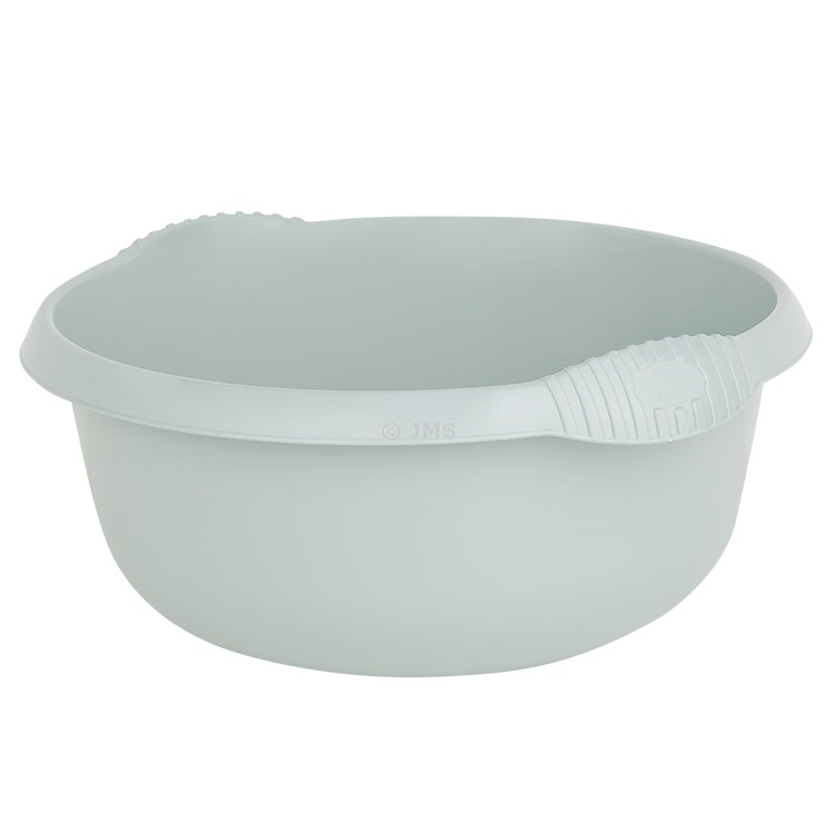 Casa 28cm Washing Up Round Bowl Silver Sage 5L Capacity Integral Handles Home Kitchen Sink Basin