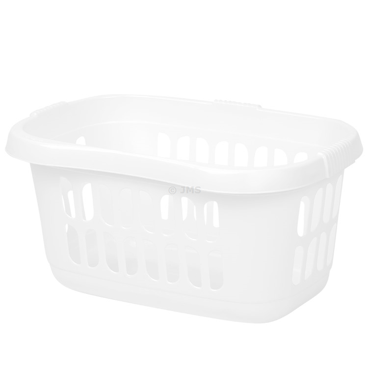 Plastic Hipster Laundry Storage Basket Washing Clothes Linen Home Indoor Outdoor - Ice White