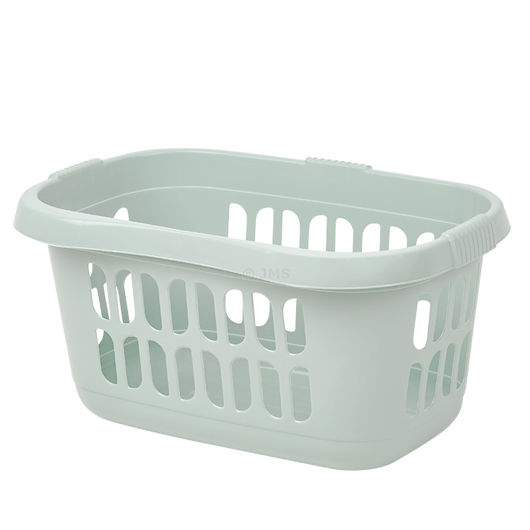 Plastic Hipster Laundry Storage Basket Washing Clothes Linen Home Indoor Outdoor - Silver Sage