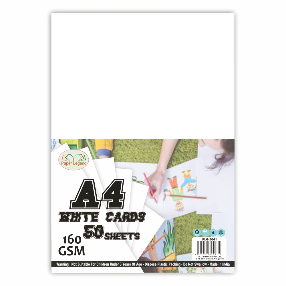 A4 White Card 50 Sheets 160 gsm Thick Printing Paper Lasers Inkjets Copiers
