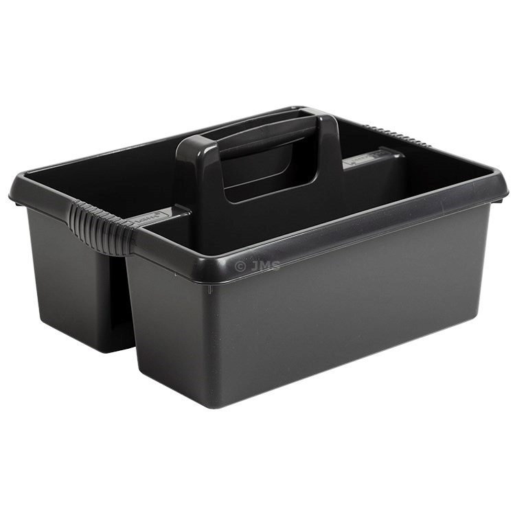 MIDNIGHT BLACK - Kitchen Tidy / Cleaning Caddy Organiser Tote Tray 5L Capacity Home Workshop