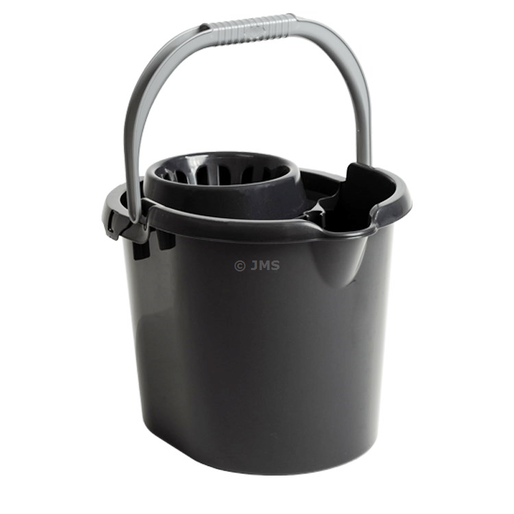 MIDNIGHT BLACK - 16L Mop Bucket Home Office Floor Cleaning Buckets with Grip Handle