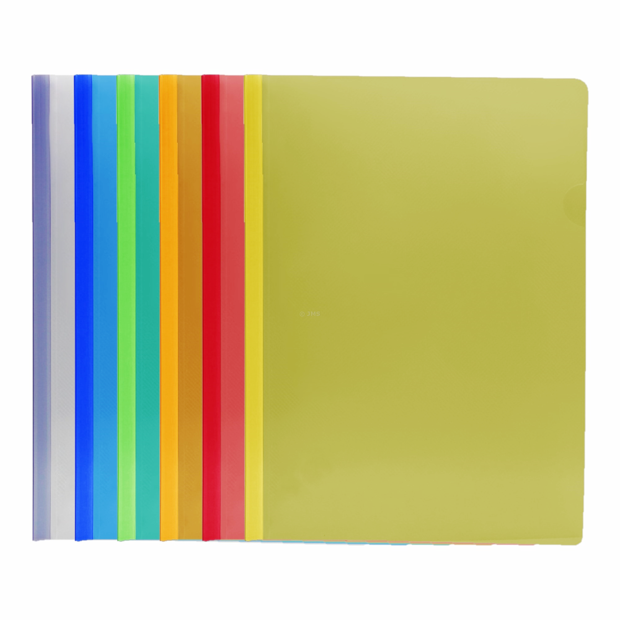 [Set of 10] A4 Clipbar Report Files (50 Sheets Capacity) Strip File Coloured Slide Binder Presentation Project Folders Side Bound Home School Office