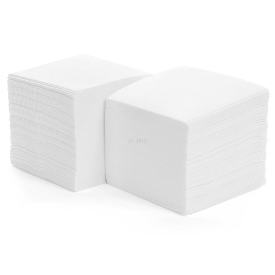 Mini Square Tissue (1 PLY, 17gsm Paper, White) 20cm Disposable Paper Serviettes : 5000 Sheets