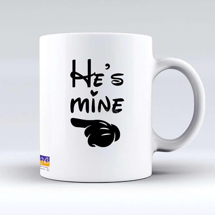 Valentine's Day Mugs Ceramic Tea Coffee Funny Cute Mug Gift for Your Loved Ones -  HE'S MINE 