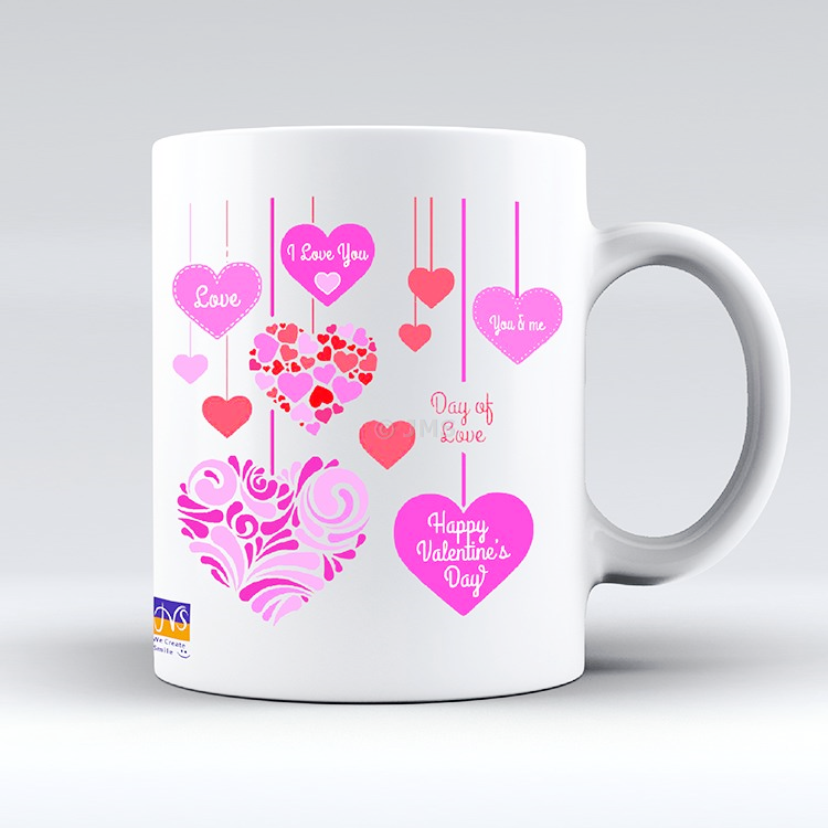 Valentine's Day Mugs Ceramic Tea Coffee Funny Cute Mug Gift for Your Loved Ones -  Day of Love 