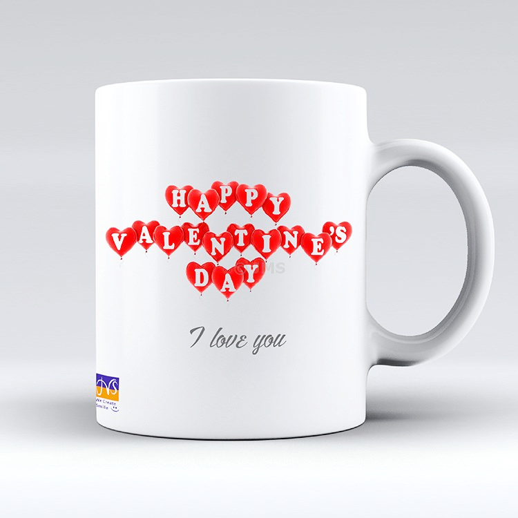 Valentine's Day Mugs Ceramic Tea Coffee Funny Cute Mug Gift for Your Loved Ones -  HAPPY VALENTINE'S DAY - I love you 
