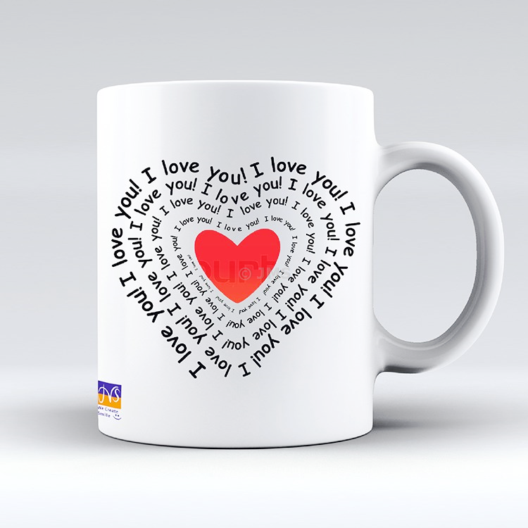 Valentine's Day Mugs Ceramic Tea Coffee Funny Cute Mug Gift for Your Loved Ones -  I love you! 