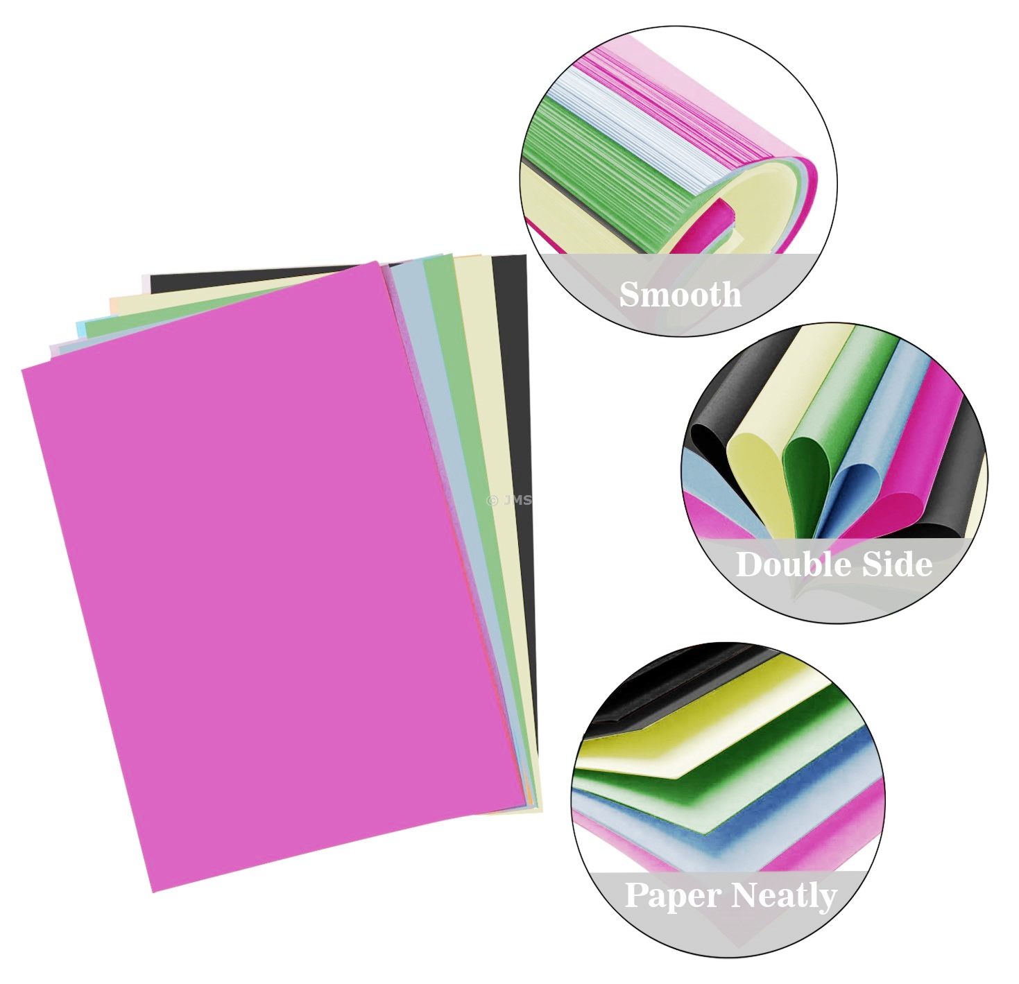2400 x A4 Sugar Paper (Each Pack – 100 Sheets) 70 gsm 5 Assorted Colours Art & Craft